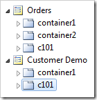 Duplicate of 'c101' container placed at the end of Customer Demo page.