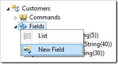 Creating a new field in Customers controller.