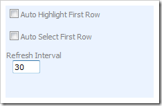 Data view property 'Refresh Interval' displayed in Project Designer