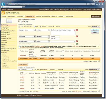 Web Application created with Code On Time Web Application created with Code On Time