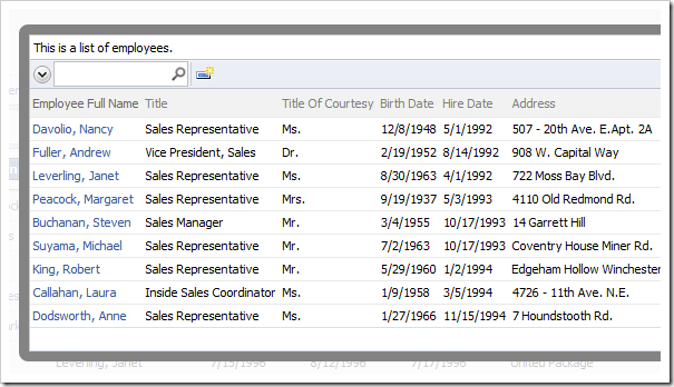 Employee Full Name displayed in EmployeeID lookup