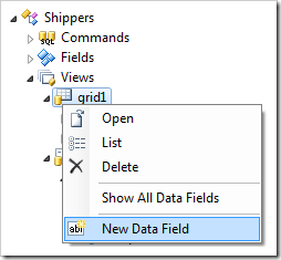 New Data Field for 'grid1'