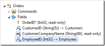 'EmployeeID' field from Orders controller in Code On Time Project Explorer