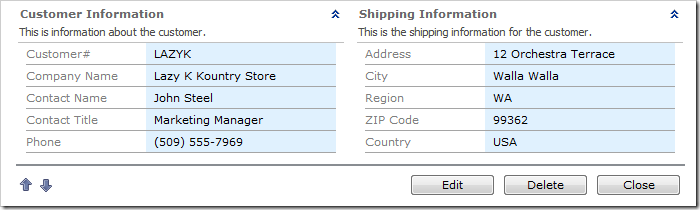 Custom 'editFormUSA' view of Customers from USA.