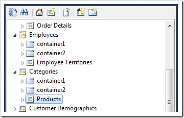 Products page selected in the Project Explorer. Products page selected in the Project Explorer.