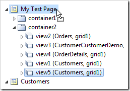 Dropping view5 onto My Test Page.