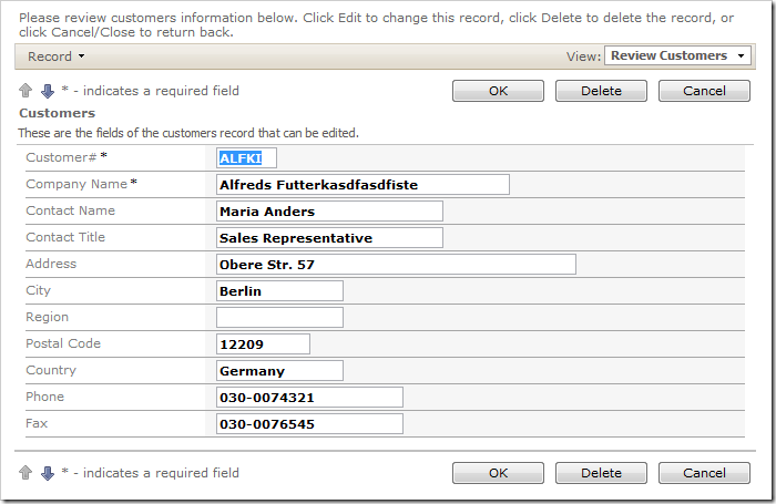 CSS rule applied to all input fields of the web application, rendering text bold.