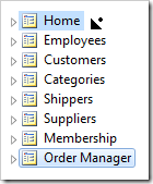 Dropping Order Manager page node on the right side of Home node.