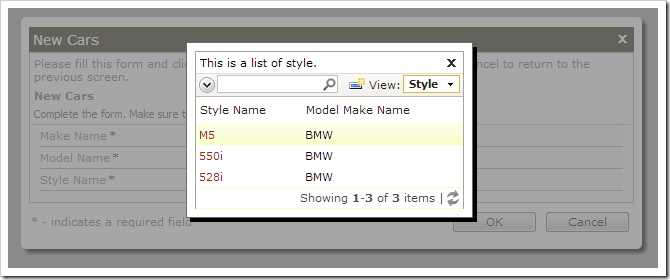 Selecting a lookup value for model.