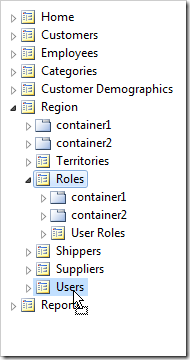 Dropping Roles page node onto Users page node.