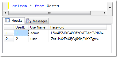 Standard user accounts registered by custom membership provider in web app created with Code On Time