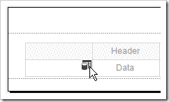 Adding a data item to a table cell.