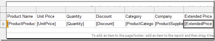 Table configured with columns and headers.