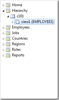 The data view has been instantiated as a data view in a container on the page.