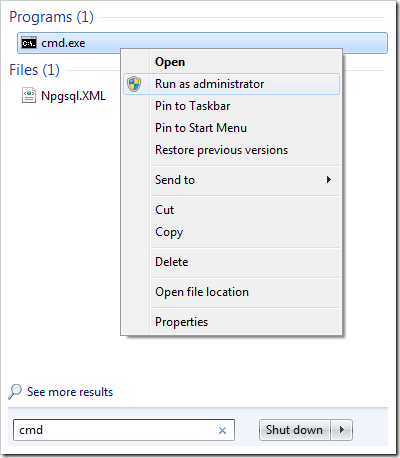 Running the command prompt as administrator.