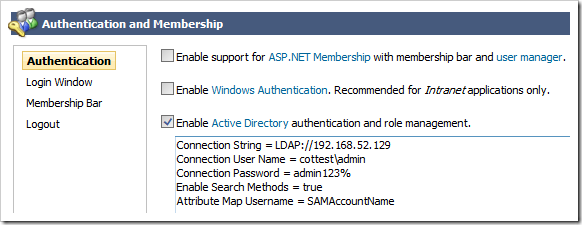 An example of an actual Active Directory configuration. An example of an actual Active Directory configuration.