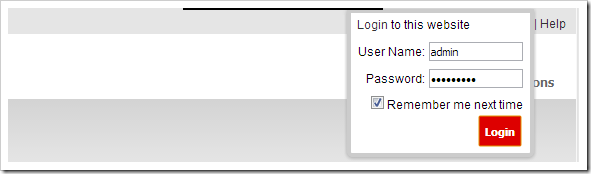 Logging into the web app using AD credentials. Logging into the web app using AD credentials.