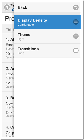 A value of each configurable parameter in displayed under its name in the top level optons of 'Settings' menu.