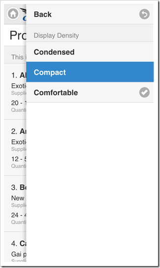 Select a parameter value to have it changed.