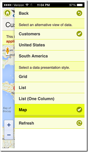 Touch UI offers end-users options that allows switch view style of data presentation.