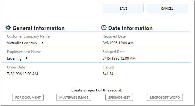 Custom positioned actions in the form template will be greyed out when not applicable.