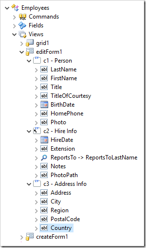 The data fields have been repositioned in the correct categories.