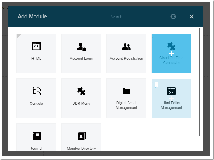 Adding the "Cloud On Time Connector" module.