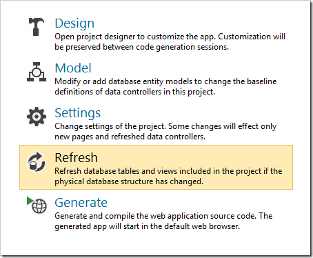 Refreshing the project.