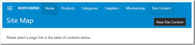 Site Content page is now available to administrators.