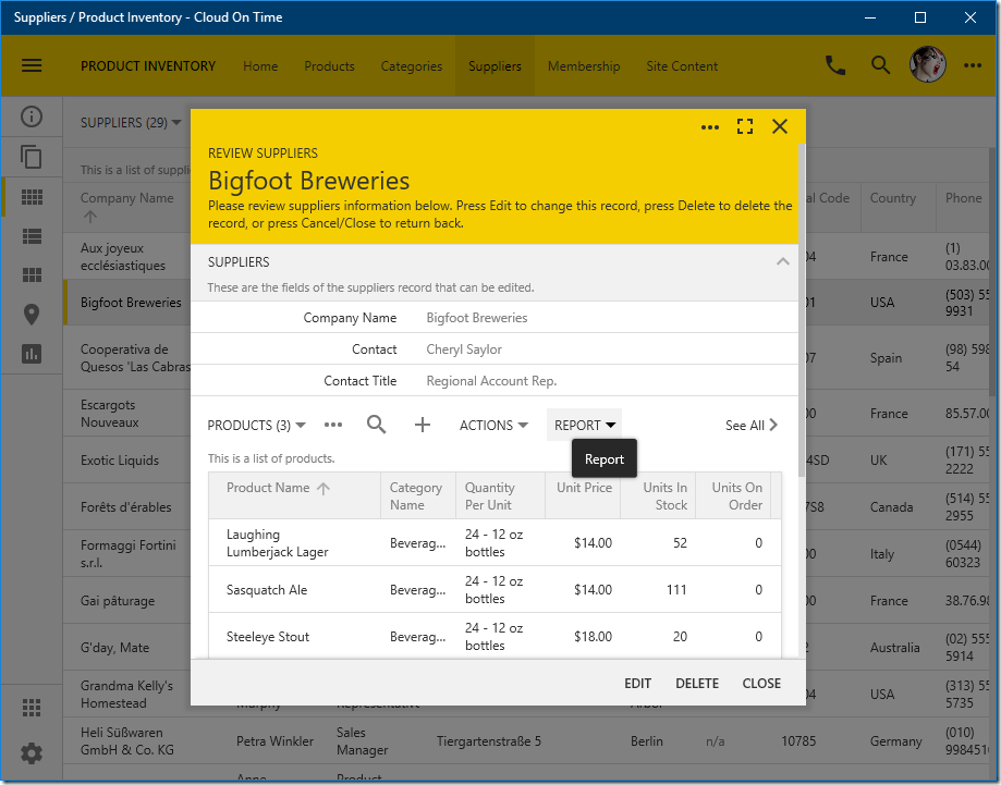 Cloud running locally in native Universal Windows Platform app Cloud On Time.