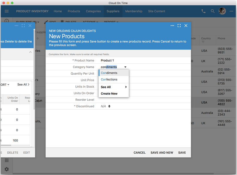 Powerful data input in apps based on Touch UI requires no custom coding and works uniformly on all devices.