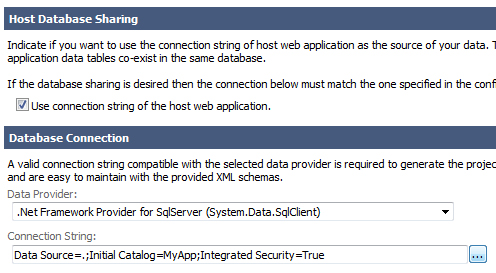 Database Connection for DotNetNuke Factory